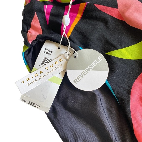 NWT TRINA TURK High Waist Birds of Paradise Bikini Bottom, size 4 - Picture 7 of 14